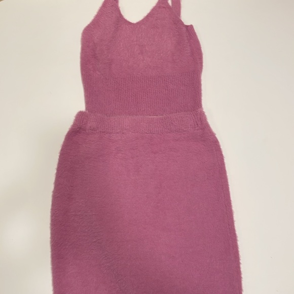 NEW Freshman1996 three piece sweater/skirt set in eyelash pink/purple size small - Picture 7 of 7
